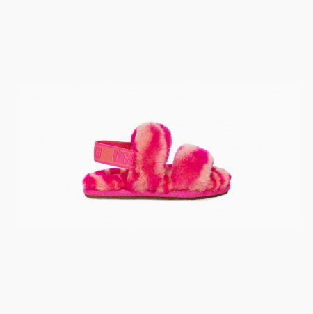 UGG Oh Yeah Zebra Rose Slippers for Toddlers (TKZW74651)